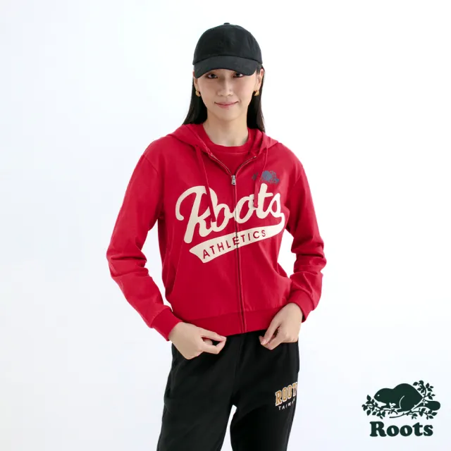 【Roots】Roots女裝- TAIWAN DAY 連帽外套(紅色)