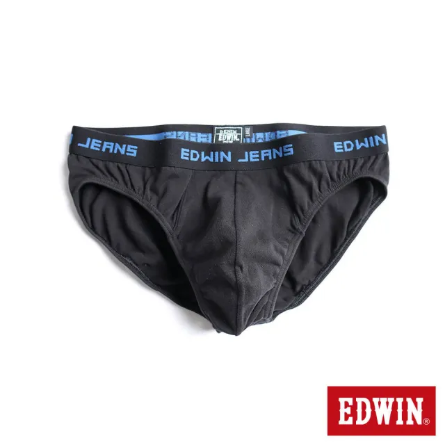 【EDWIN】彈性貼身純棉三角內褲 / 5件組 -男款(黑色)