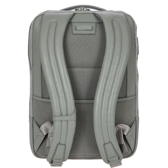 【Porsche Design 保時捷】限量3折 德國頂級小牛皮旅行後背包 全新專櫃展示品(灰色 OLE1614GRY)