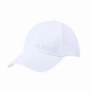 【PLAYBOY GOLF】男款斜壓紋高爾夫球帽-白(高爾夫/配件/AQ24102-87)