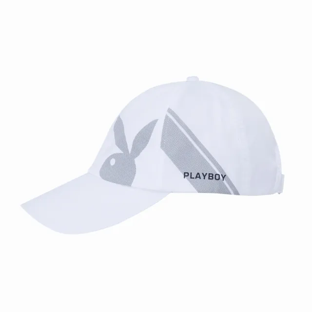 【PLAYBOY GOLF】男款經典LOGO高爾夫球帽-白(高爾夫/配件/AQ24103-87)