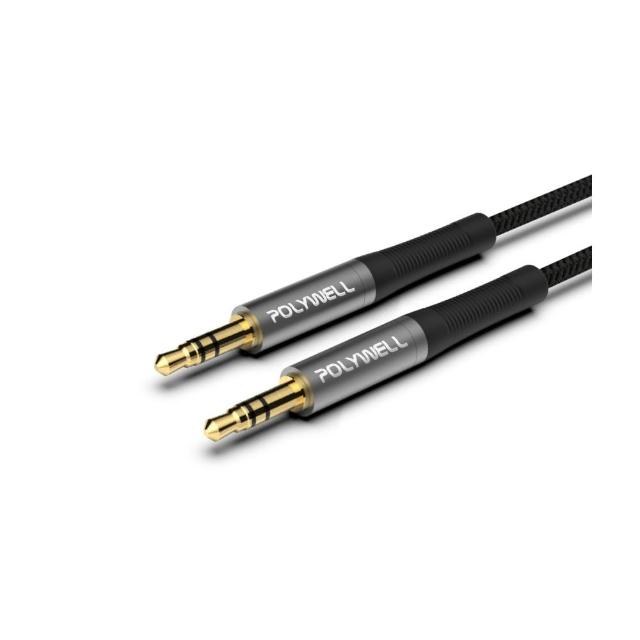 【POLYWELL】3.5mm AUX音源線 公對公 三極 /2M