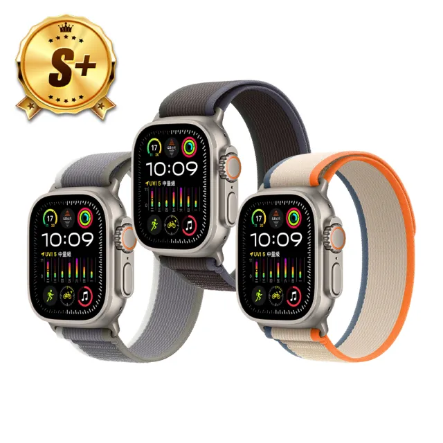 【Apple】S+ 級福利品 Apple Watch Ultra 2 LTE 鈦金屬錶殼越野錶環(原廠保固中)