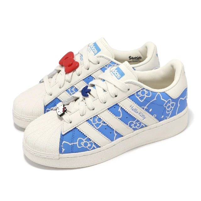 adidas 愛迪達adidas 愛迪達 x HELLO KITTY 休閒鞋 Superstar XLG W 女鞋 藍 白 聯名 愛迪達(IG4477)