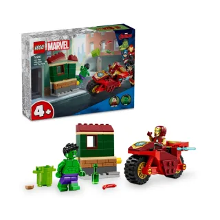 【LEGO 樂高】Marvel超級英雄系列 76287 鋼鐵人騎著摩托車與無敵浩克(Iron Man with Bike and The Hulk)