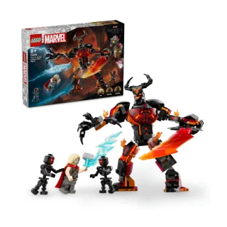 【LEGO 樂高】Marvel超級英雄系列 76289 索爾大戰蘇爾特爾(Thor vs. Surtur Construction Figure 漫威影業)