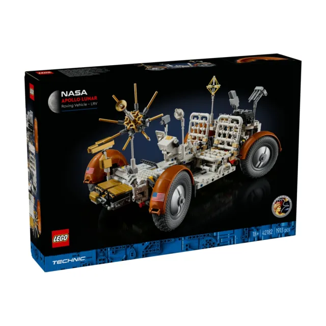 【LEGO 樂高】科技系列 42182 NASA 阿波羅月球車－LRV(太空模型 STEM科學教育 禮物 居家擺設)