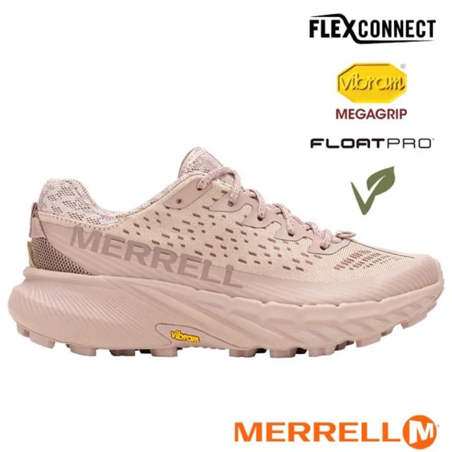 MERRELL 女 AGILITY PEAK 5 輕量越野健行鞋.透氣登山鞋.戶外休閒運動鞋(ML068262 藕粉色)