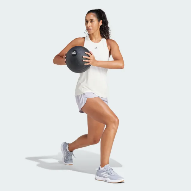 【adidas 愛迪達】短褲 女款 運動褲 PACER WVN HIGH 紫 IX1064