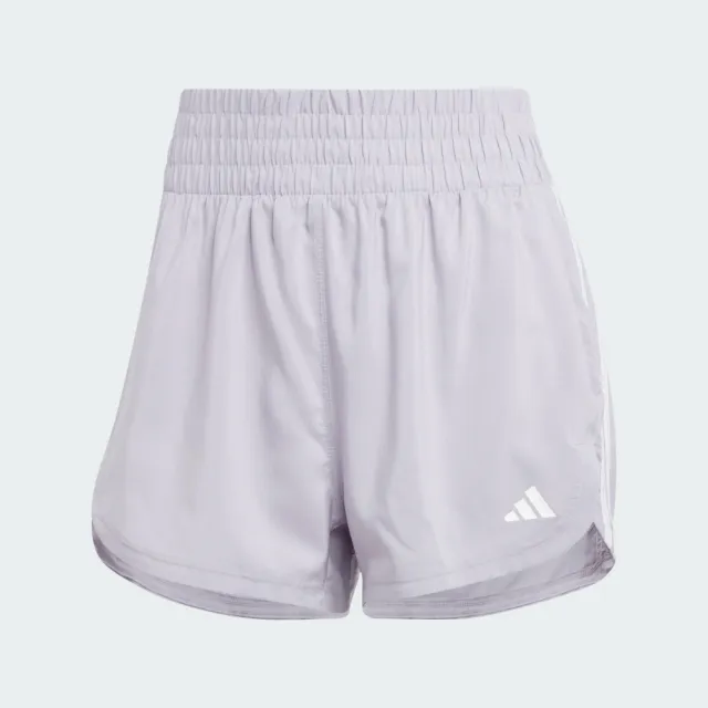 【adidas 愛迪達】短褲 女款 運動褲 PACER WVN HIGH 紫 IX1064