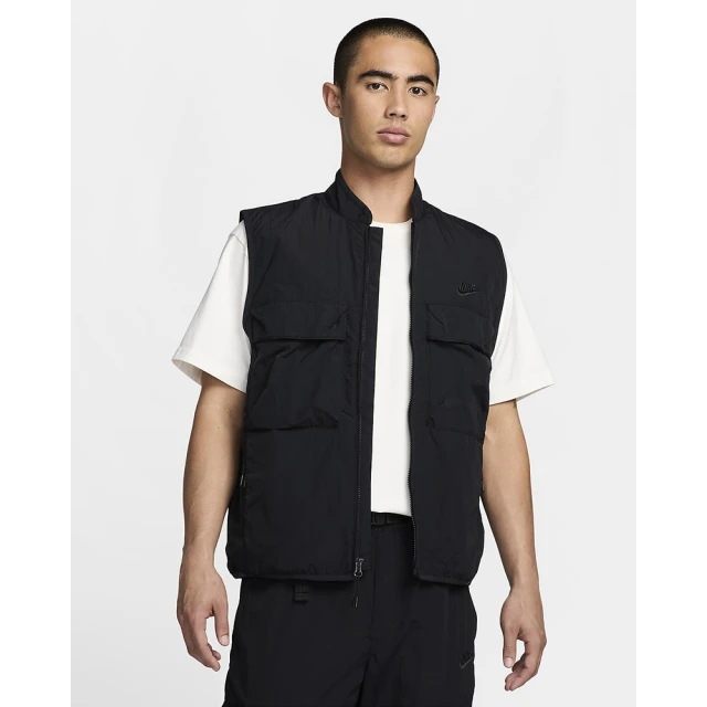 NIKE 耐吉 其他背心 休閒 立領 男 女 AS M NK TCH WVN VEST 黑色(FZ0749010)