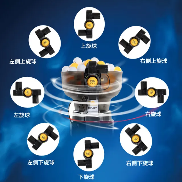 【HuIESON】匯乓HP-07 乒乓球自動發球機 多旋轉多落點(乒乓球發球器/桌球/發球)