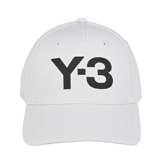 Y-3 山本耀司Y-3 山本耀司 Y-3 Logo Cap簡潔素面結合刺繡黑字LOGO設計聚酯纖維棒球帽(平輸品/男女款/白x黑)