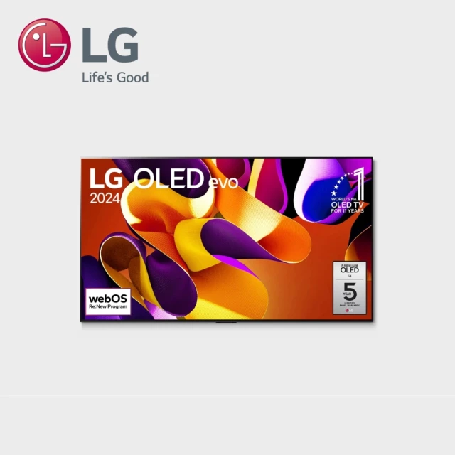 LG 樂金 55型OLED evo G4零間隙藝廊系列 4K AI物聯網智慧電視(OLED55G4PTA)