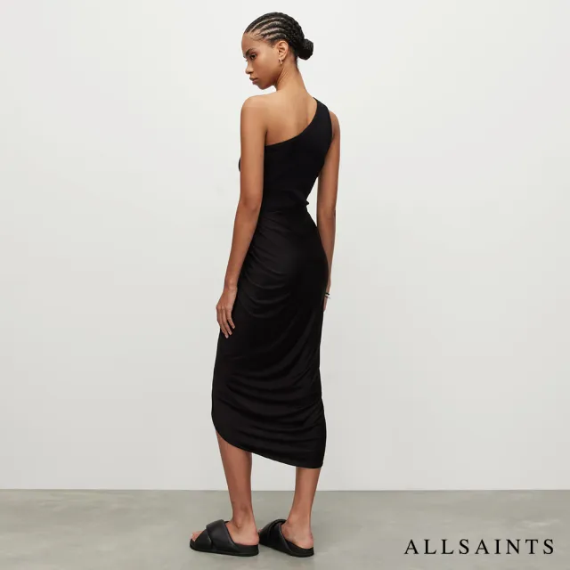 【ALLSAINTS】AURELIA 輕盈抓皺中長裙 WS058Y(修身版型)