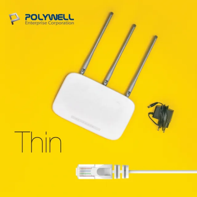 【POLYWELL】CAT6 極細高速網路線 /7M