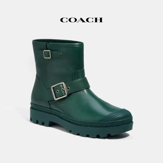 【COACH蔻馳官方直營】TROOPER摩托靴-松綠色(CD870)