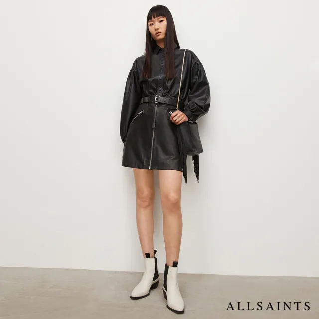 【ALLSAINTS】PIPER 羊皮短裙 WL010W(常規版型)