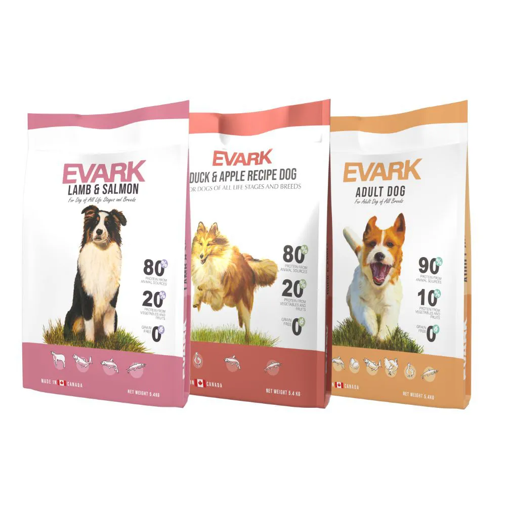 【EVARK渴望】無穀犬糧（羊肉鮭魚/原野鮮雞/鴨肉蘋果）10kg(狗糧、狗飼料)