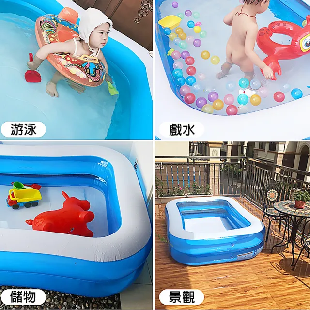 【BESTWAY】二環矩形 充氣泳池 262*175*51CM(Bestway 二環矩形 泳池 262*175*51 CM 充氣 游泳池 泳池)