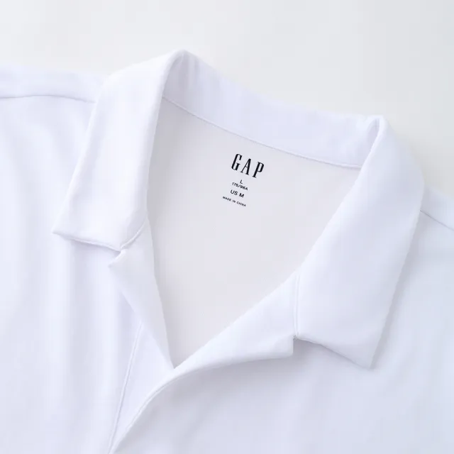 【GAP】男裝 Logo短袖POLO衫-白色(464159)