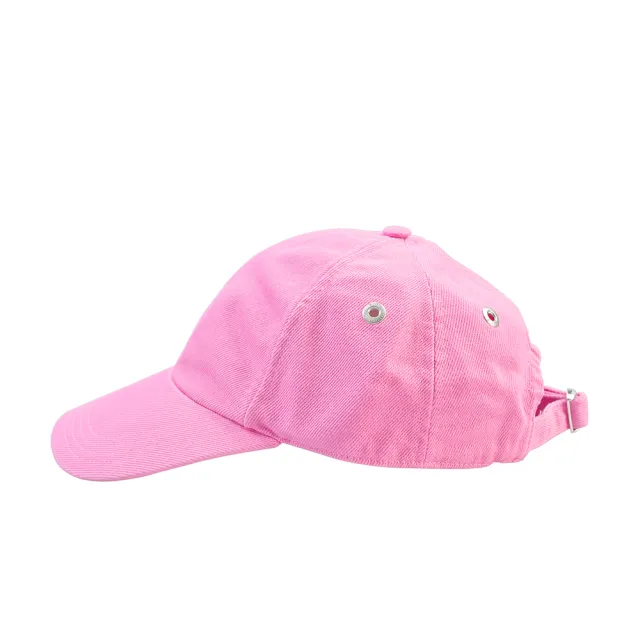 【AMI PARIS】經典粉紅刺繡愛心可調整棒球帽(粉紅色)