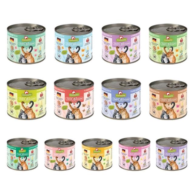 【德國Granatapet葛蕾特】精緻食光無穀主食罐系列200g*6入(貓罐 全齡貓)