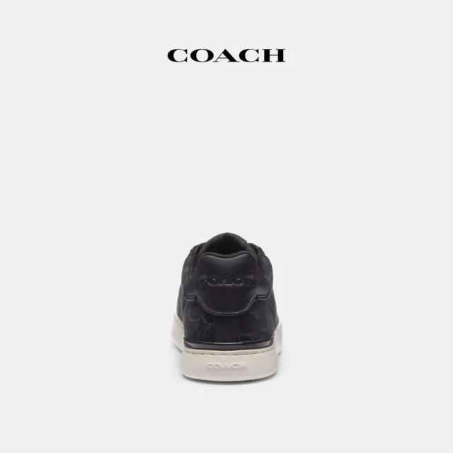 【COACH蔻馳官方直營】CLIP經典Logo丹寧布低筒運動鞋-黑色單寧色(CP766)