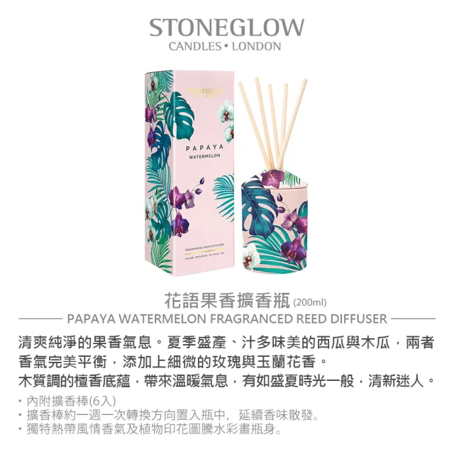 【STONEGLOW】Urban Botanics 花語果香擴香瓶(200mL)