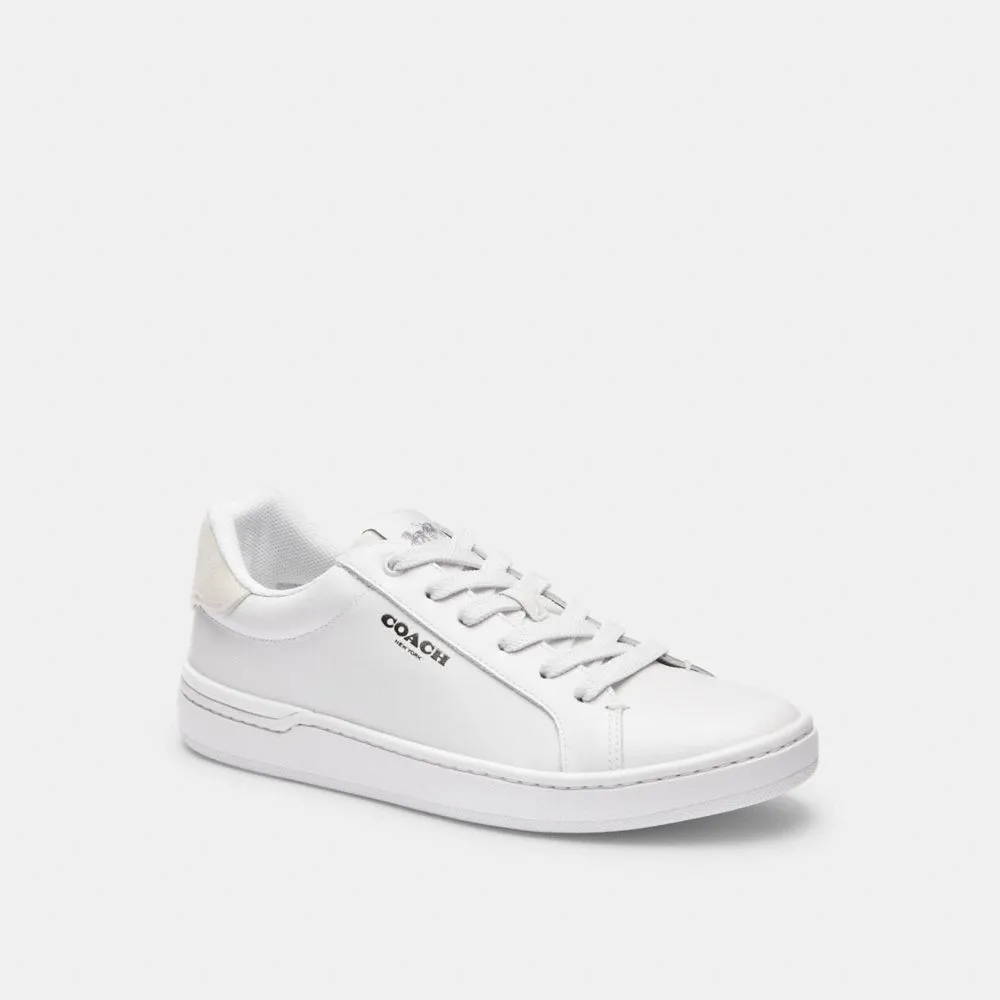 【COACH蔻馳官方直營】CLIP低筒運動鞋-亮白色/粉筆白色(CQ651)