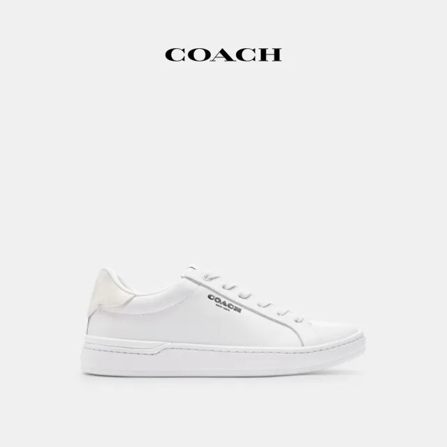 【COACH蔻馳官方直營】CLIP低筒運動鞋-亮白色/粉筆白色(CQ651)