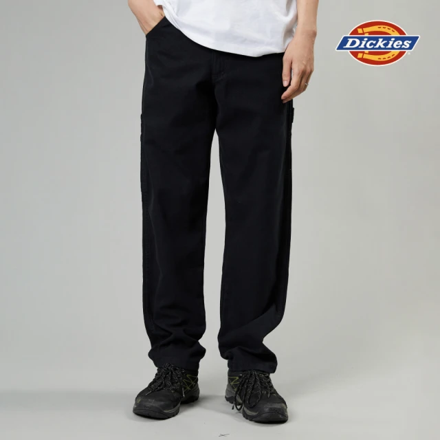 Dickies 男款水洗黑純棉多口袋設計休閒工裝長褲｜DK012916C40