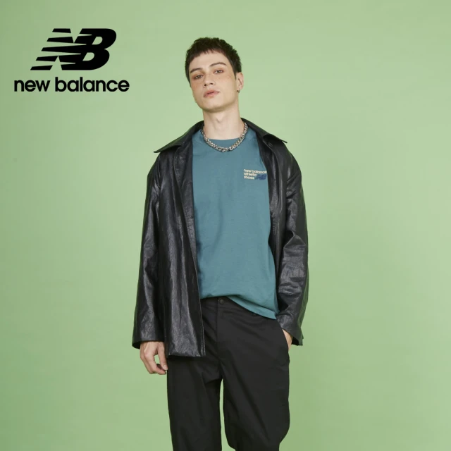 NEW BALANCE NB 刺繡LOGO短袖上衣_男性_綠色_MT41908NUS(美版 版型偏大)