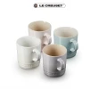 【Le Creuset】瓷器悠然恬靜系列英式馬克杯350ml - 4入組(蛋白霜/貝殼粉/海洋之花/迷霧灰)