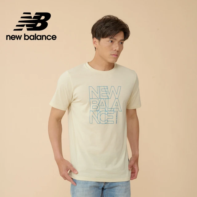 NEW BALANCE NB 短袖上衣_MT43074PAM_男性_杏黃色(美版 版型偏大)