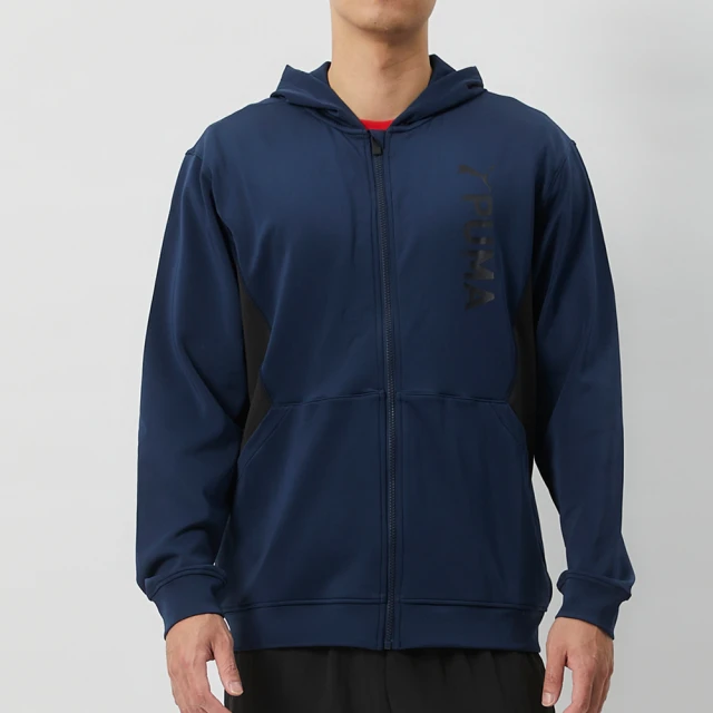 PUMA Fit Double Knit 男款 深藍色 歐規 訓練 運動 休閒 連帽 外套 52388514