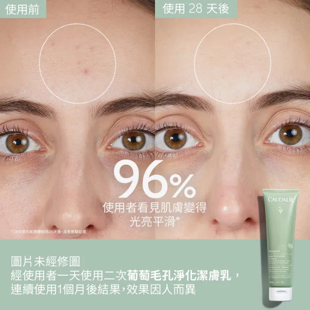 【CAUDALIE 歐緹麗】葡萄毛孔淨化潔膚乳 150ml(水楊酸/油痘肌/調節分泌)
