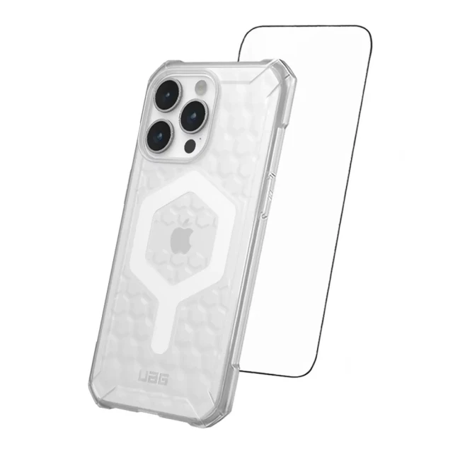 UAG iPhone 15 Pro Max磁吸式耐衝擊保護殼配件組(附UAG 2.5D滿版玻璃保貼)