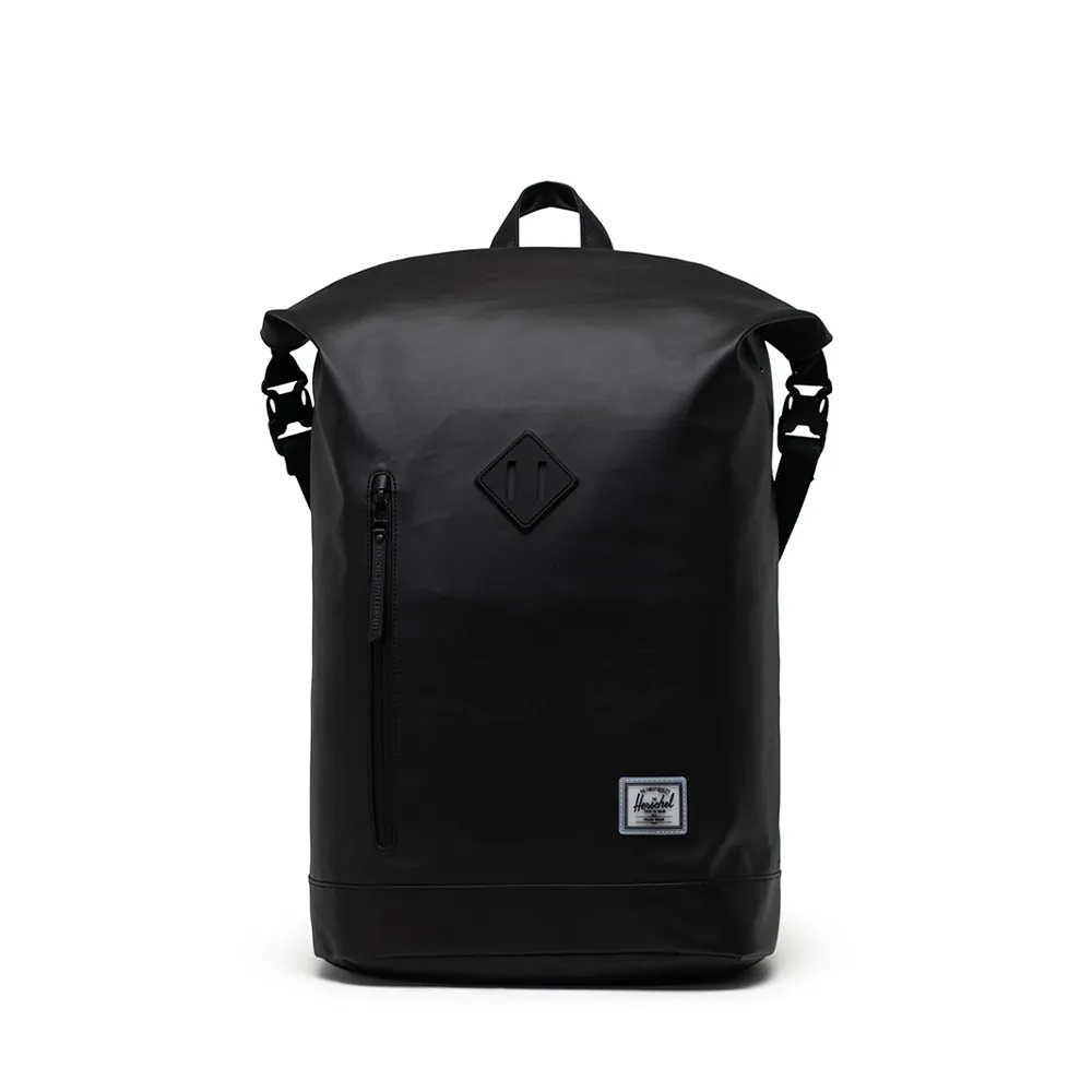 【Herschel】官方直營 15吋筆電包 Roll Top 23L 捲頂後背 防潑水後背包(防水包 黑)