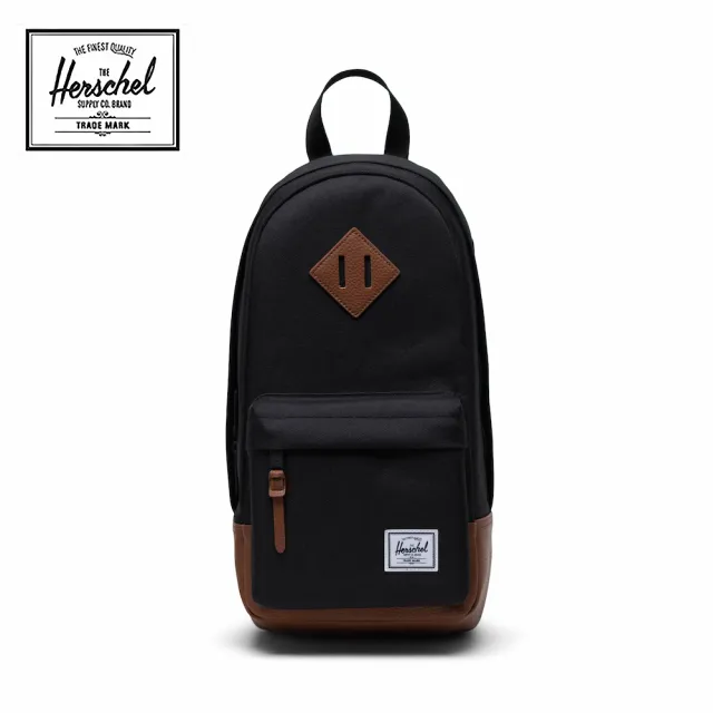 【Herschel】官方直營 HERITAGE 8L 胸背 單肩包 斜背包(黑)