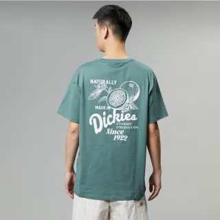 【Dickies】男女款森林綠純棉背面大圖案印花設計短袖T恤｜DK013127H15