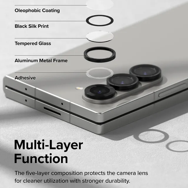 【Ringke】三星 Galaxy Z Fold 6 Camera Lens Frame Glass 鋼化玻璃鏡頭保護鋁框 2入(Rearth 鏡頭貼)