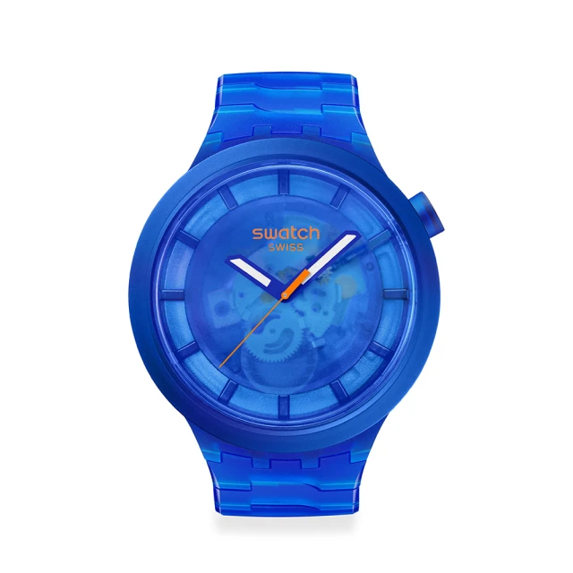 SWATCH BIG BOLD 系列手錶 NAVY JOY 藍色 男錶 女錶 手錶 瑞士錶 錶(47mm)