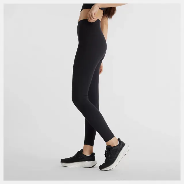 【NEW BALANCE】NB 長褲 女款 運動褲 螺紋緊身褲 瑜珈 亞規 黑 WP43556BK(L774)