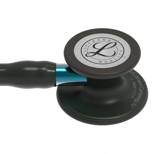 【3M】Littmann 心臟科第四代 6201 尊爵黑色管/隱士黑聽頭/藍色金屬杆(聽診器權威 全球醫界好評與肯定)