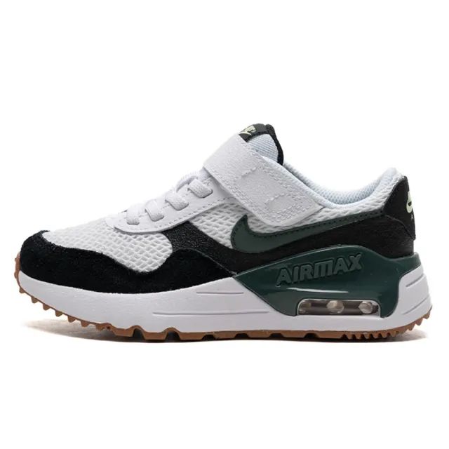 【NIKE 耐吉】運動鞋 童鞋 中童 兒童 魔鬼氈 氣墊 AIR MAX SYSTM PS 黑白 DQ0285-115(3C4963)