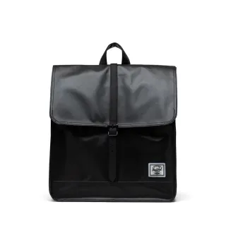 【Herschel】官方直營 後背包 13吋筆電包 書包 磁扣 防潑水 14L City Mid 黑(10998