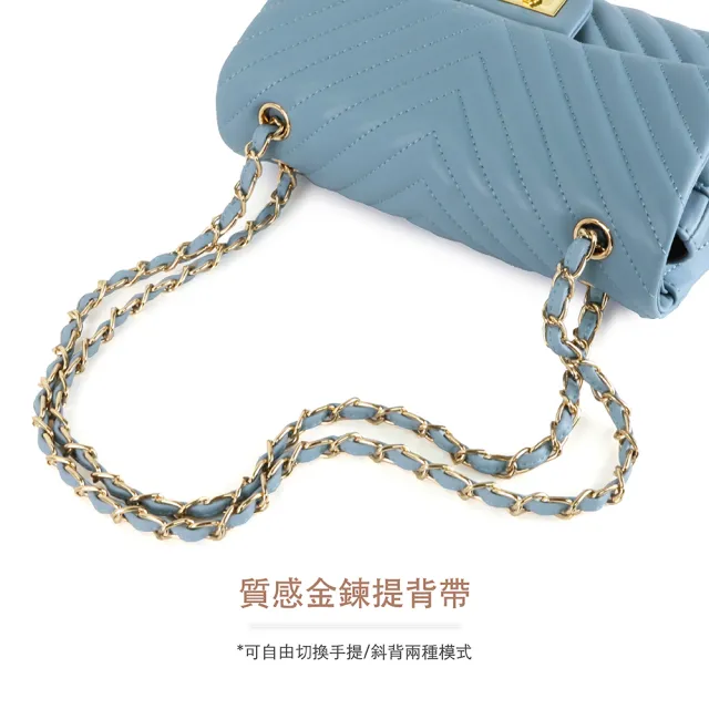 【LureDada 鹿兒搭搭】真皮 真羊皮隨身包 手提包 斜背包 經典質感五金背帶 經典格紋 質感 