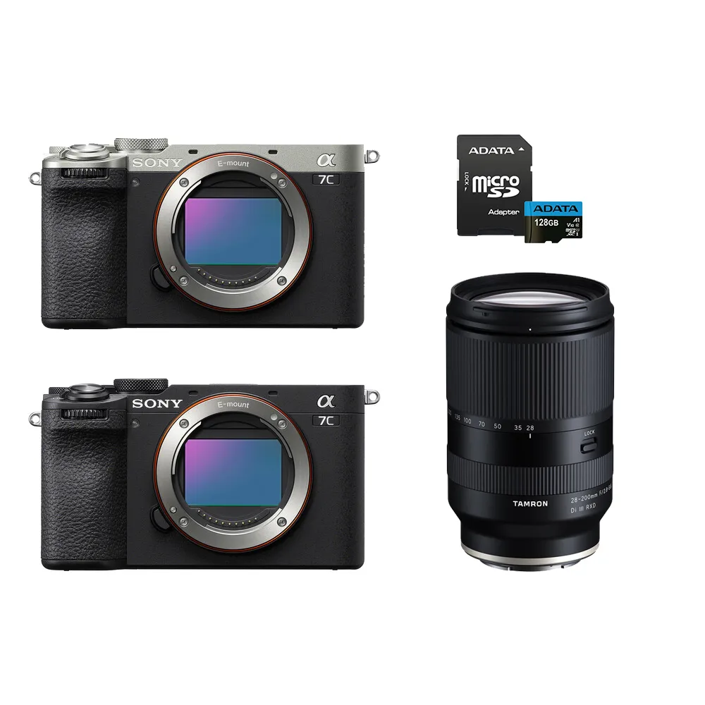 【SONY 索尼】ILCE-7CM2 A7CM2 α7C II 單機身+TAMRON 28-200mm A071 + 128G記憶卡(公司貨)