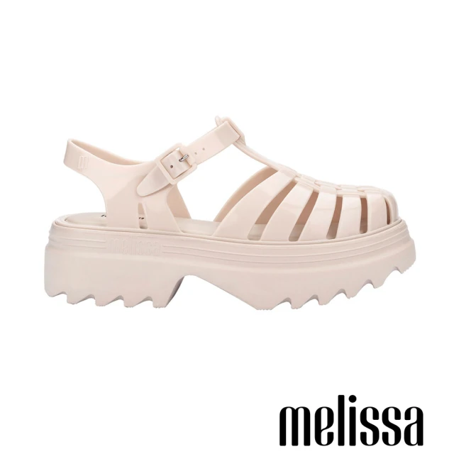 Melissa 前包羅馬T字厚底涼鞋(米色)